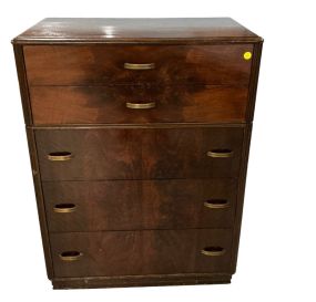 1940's Art Deco Burl Chest of Drawers 45