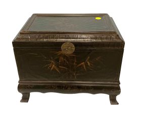 VTG Velvet Lined Wooden Box 13