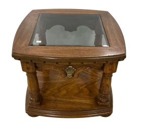 Late 20th Century Oak Finish Lamp Table 21