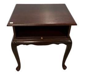 Cherry Queen Anne Style Media Stand 25