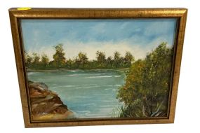 Signed MBC Painting of Landscape