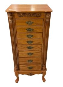 Modern Queen Anne Jewelry Armoire 42