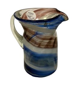 Hand Blown Swirl Glass Jar 4.5