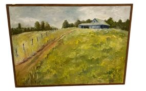 Signed BJ Chatham Farm Landscape 20