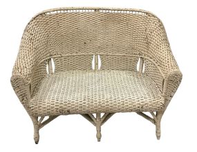 Antique Wicker Settee 48