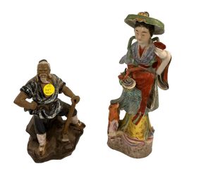 Chinese Mudman Figurine and Asian Pottery Sculpture 10
