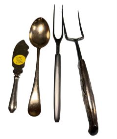 Carving Set, Serving Spoon, Sterling Handle Knife
