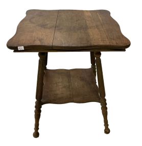Vtg Victorian Style Oak Lamp Table 28