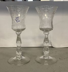 Two Cambridge Chantilly Wine Glasses 6