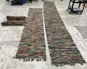 Four Assorted Rag Robynne Striped Cotton Area Rugs