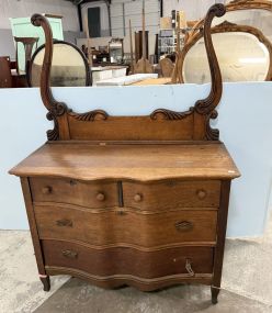 Antique Serpentine Oak Dresser