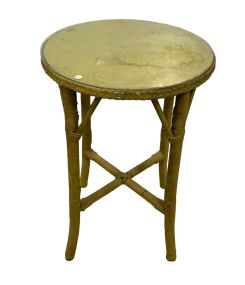 Painted Wicker Side Table 30