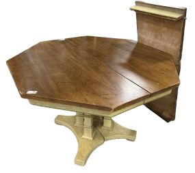 VTG Octagon Pedestal Table with Leaf 29