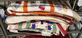 Five VTG Patch Work Quilts