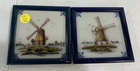 Two Holland Polychrome Framed Tiles 6