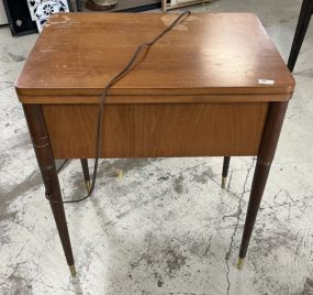Mid Century Maple Cabinet Singer Sewing Machine