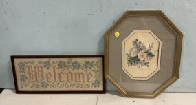 Welcome Sampler and Octagon Framed Print