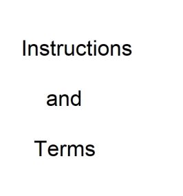 Instructions and Terms