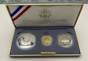 United States Mount Rushmore Anniversary Coins Proof Set