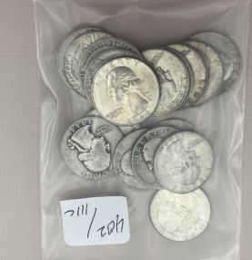 21 Silver Washingbton Quarters Random Dates