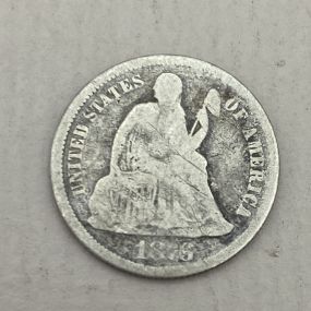 1876 USA Seated Liberty Dime
