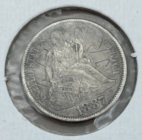 1887 USA Seated Liberty Dime