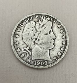 1909-O USA Barber Half Dollar