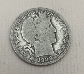 1908-O USA Barber Half Dollar