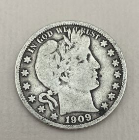 1909 USA Barber Half Dollar