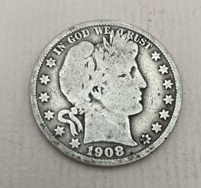 1908-O USA Barber Half Dollar