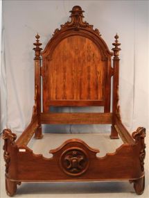 Rosewood Victorian high back Lincoln bed