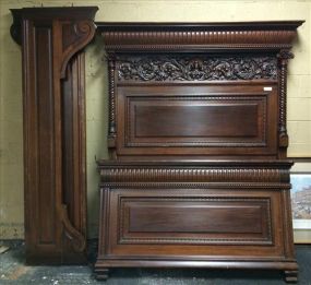 Full  size high back mahogany bed by Horner