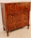 Mahogany butlers secretary with column front