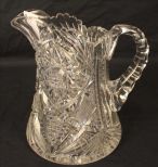 Brilliant cut glass pitcher