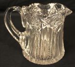 Brilliant cut glass pitcher, signed J. Hoare