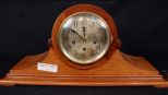 Ansonia mantle clock in mahogany case, 11 in. T.