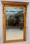 Gold frame Victorian mirror with beveled mirror