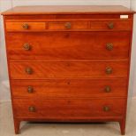 Early 7 drawer cherry chest, 49.5 in. T, 45 in. W.