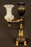 Bronze argand lamp