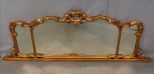 Gold Victorian 3 section over the mantle mirror