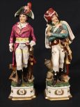 Pair of Old Paris Figurines of colonial soldiers