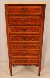 Seven drawer lingerie chest with marble top