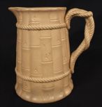 Porcelain pitcher with rope handles