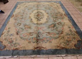 12A Handmade Aubusson oriental rug, 12 x 8.10 ft.