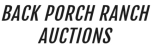Back Porch Auction