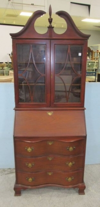 Mahogany Bow Front Secretary 