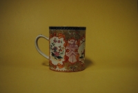 CHINESE EXPORT FAMILE ROSE PORCELAIN SHAVING MUG