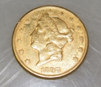 1898 Liberty Head $20 Gold Coin