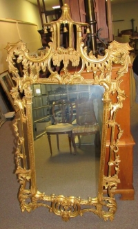 Reproduction Ornate Gold Mirror