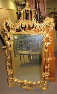 Reproduction Ornate Gold Mirror